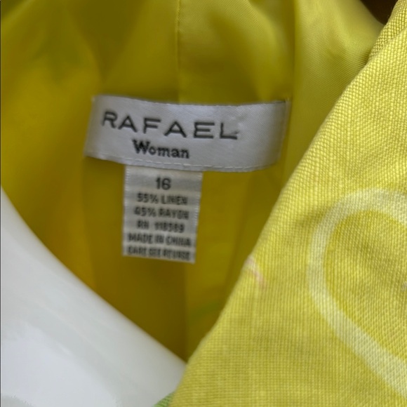 VGUC Linen blend RAFAEL Yellow and Pink Boxy Button Down Shirt Jacket - Picture 2 of 5